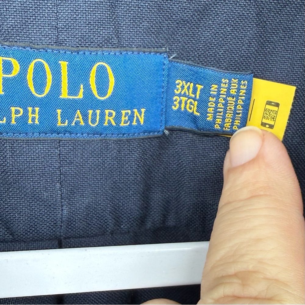 NWT Polo Ralph Lauren Navy Short Sleeve Button Down Shirt Men’s 3XLT Big & Tall - Picture 5 of 16